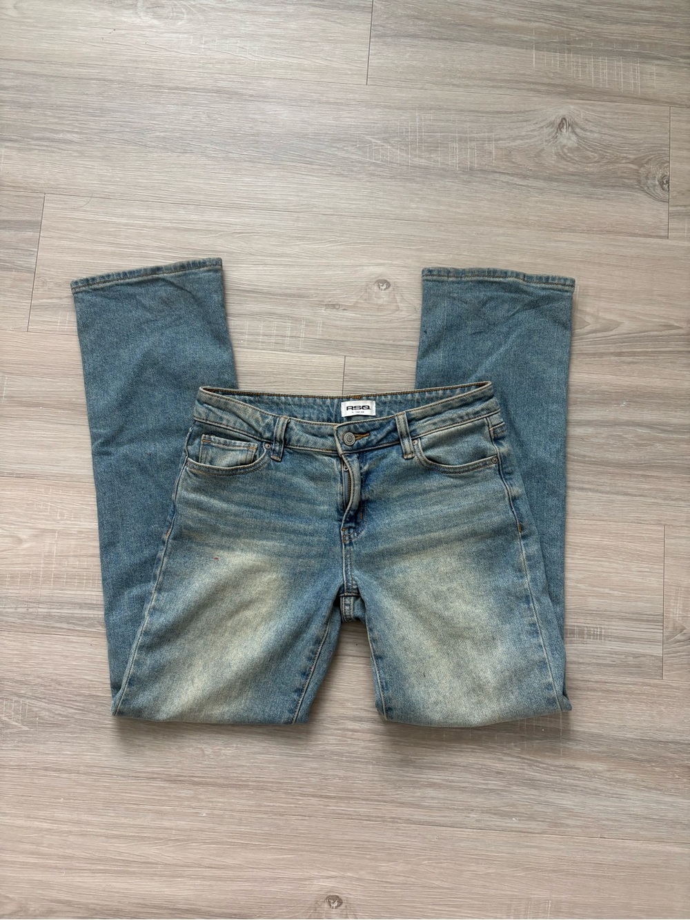 RSQ Girls Straight Leg Baggy Jeans in Blue